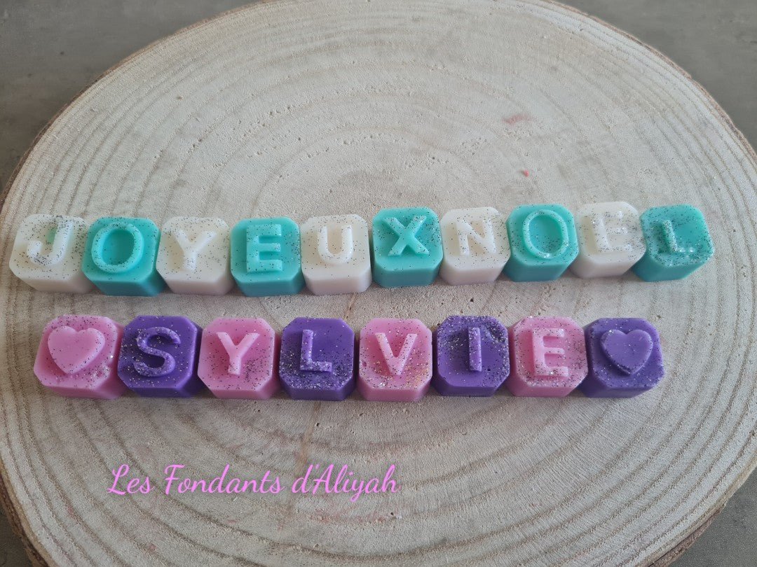 🌸 Fondants Parfumés Personnalisés avec Message – Cire Végétale Artisanale - Les Fondants d'Aliyah - Fondant parfumé