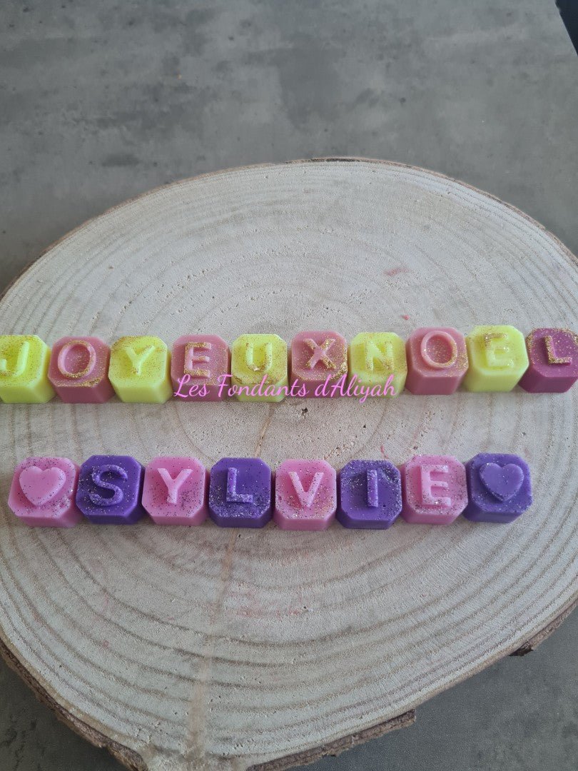 🌸 Fondants Parfumés Personnalisés avec Message – Cire Végétale Artisanale - Les Fondants d'Aliyah - Fondant parfumé