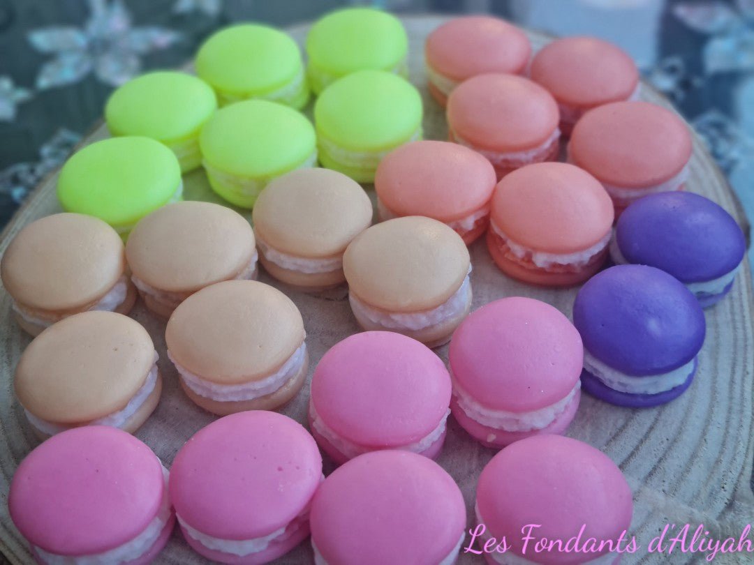 Coffret de Fondant parfumé - Macaron gourmand - Cire végétale artisanale - Les Fondants d'Aliyah - Fondants parfumés