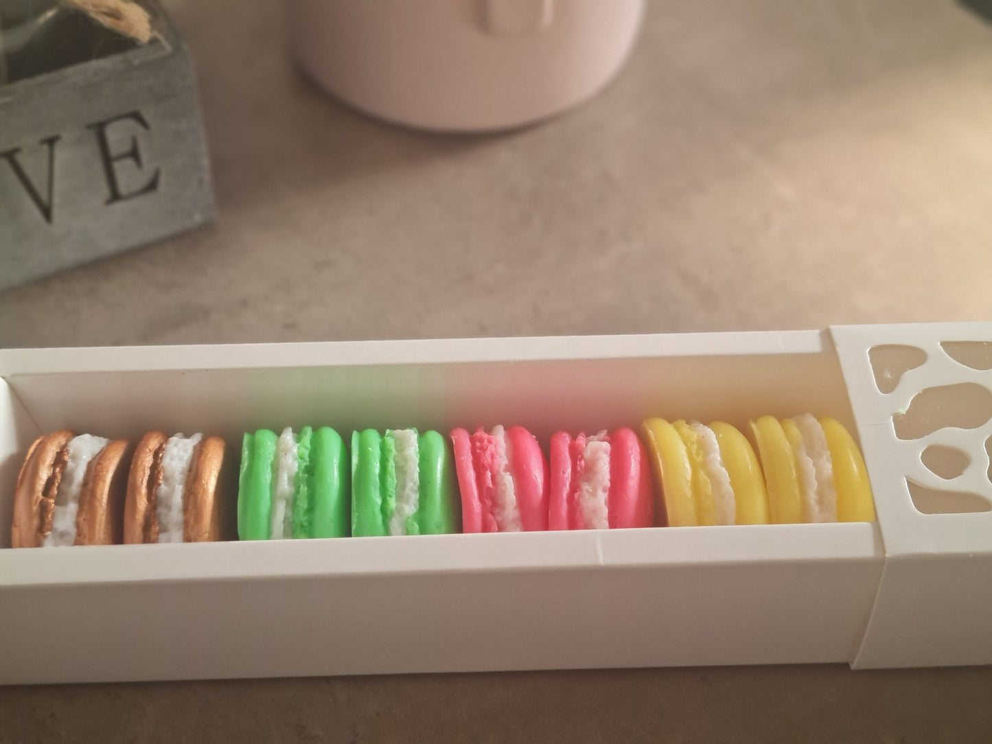 Coffret de Fondant parfumé - Macaron gourmand - Cire végétale artisanale - Les Fondants d'Aliyah - Fondants parfumés