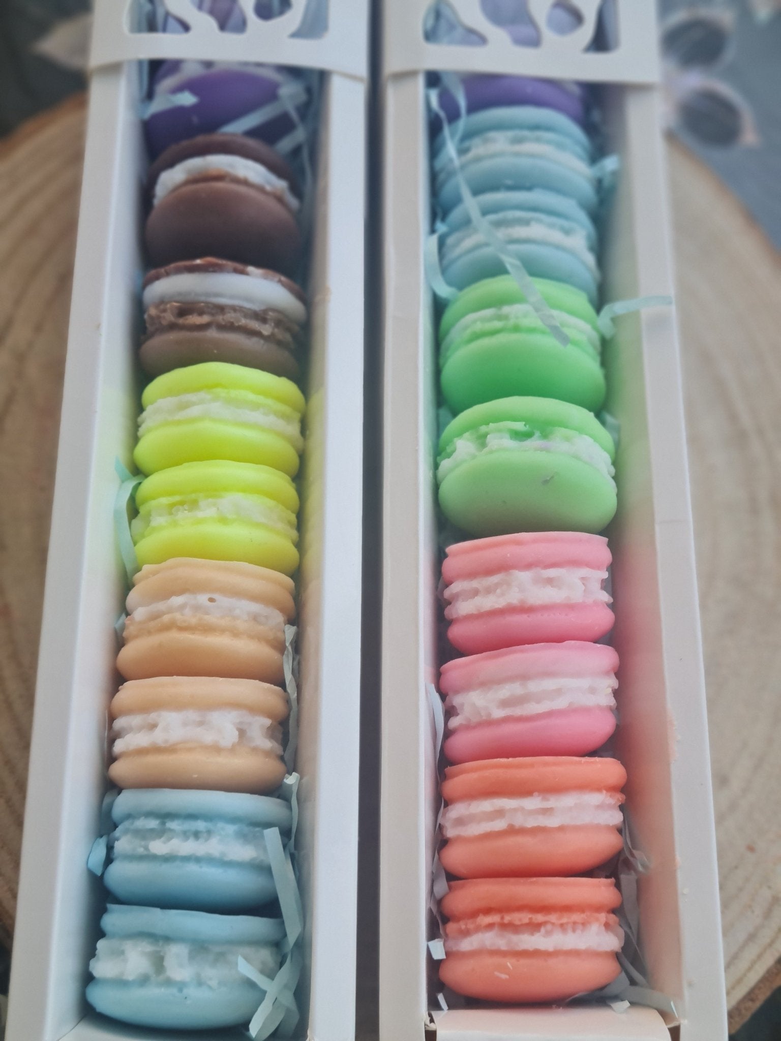 Coffret de Fondant parfumé - Macaron gourmand - Cire végétale artisanale - Les Fondants d'Aliyah - Fondants parfumés