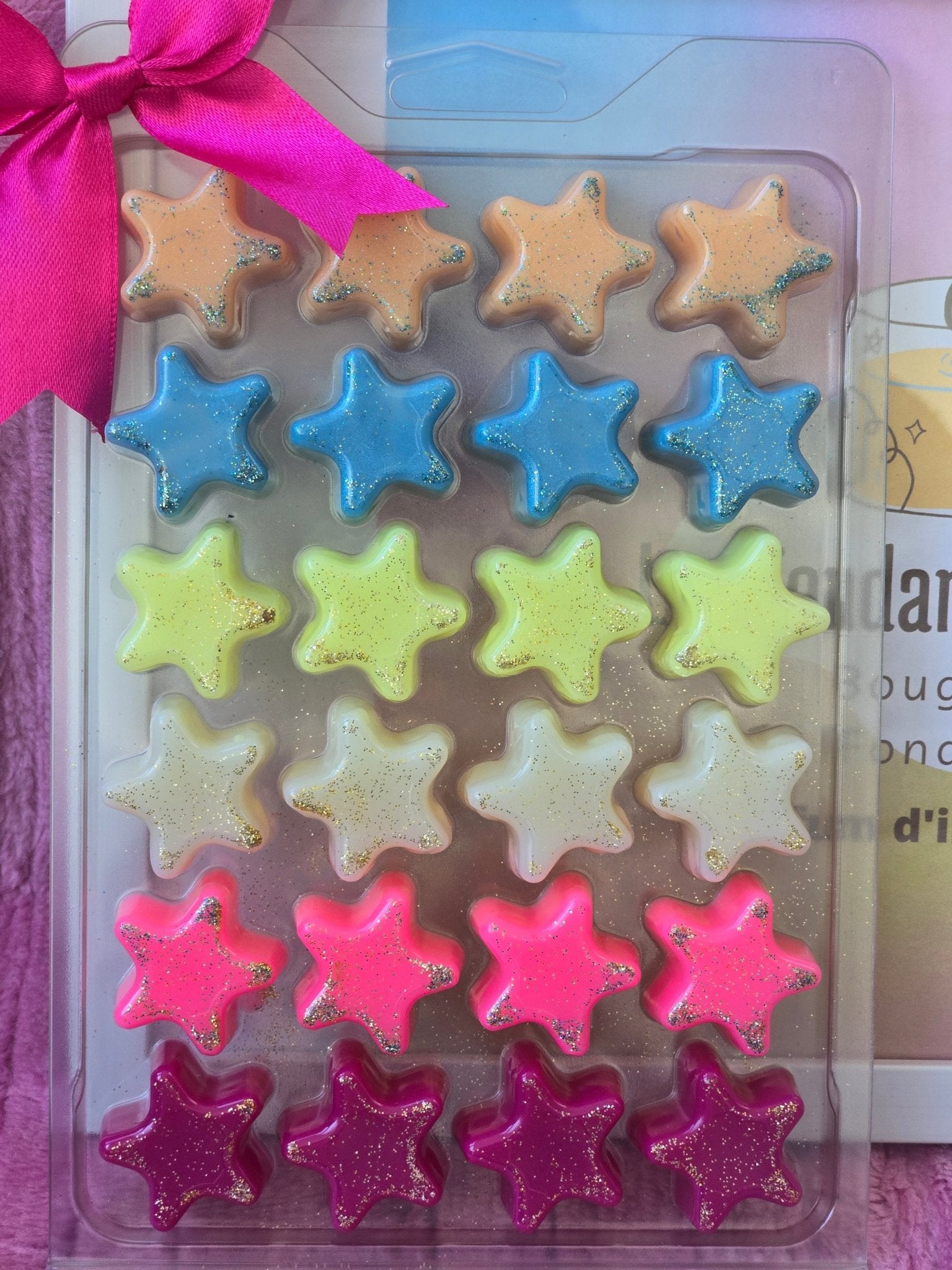 🌟 Coffret Clamshell – 24 Étoiles Parfumées - Cire de végétale artisanale - Les Fondants d'Aliyah - Fondant parfumé