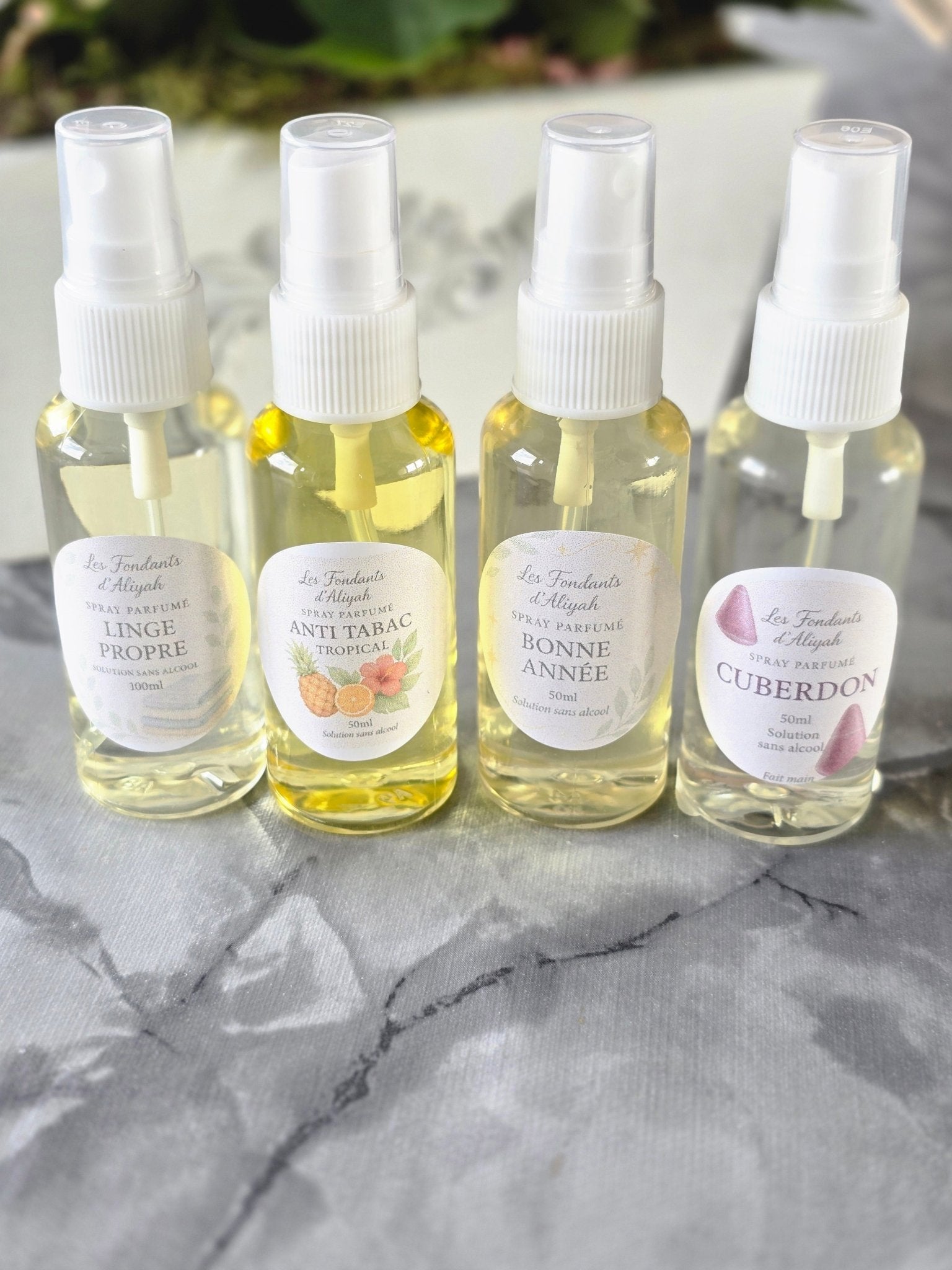 Spray parfumé sans alcool 50 ml – Brume d’intérieur & linge – Fait main - Les Fondants d'Aliyah - Parfum d'ambiance
