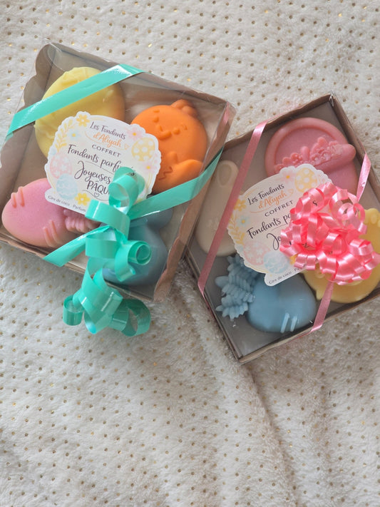 Coffret fondants parfumés Pâques – Cire de coco – Édition limitée - Les Fondants d'Aliyah - Coffrets fondants parfumés