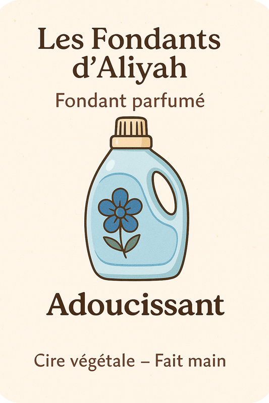 Fondant parfumé Adoucissant - Douceur de linge propre et cire végétale artisanale - Les Fondants d'Aliyah - Fondant parfumé
