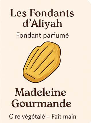 Fondant parfumé Madeleine gourmande - Cire végétale artisanale et douceur sucrée - Les Fondants d'Aliyah - Fondant parfumé