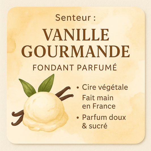 Fondant parfumé Vanille Gourmande - Cire végétale artisanale - Les Fondants d'Aliyah - Fondant parfumé