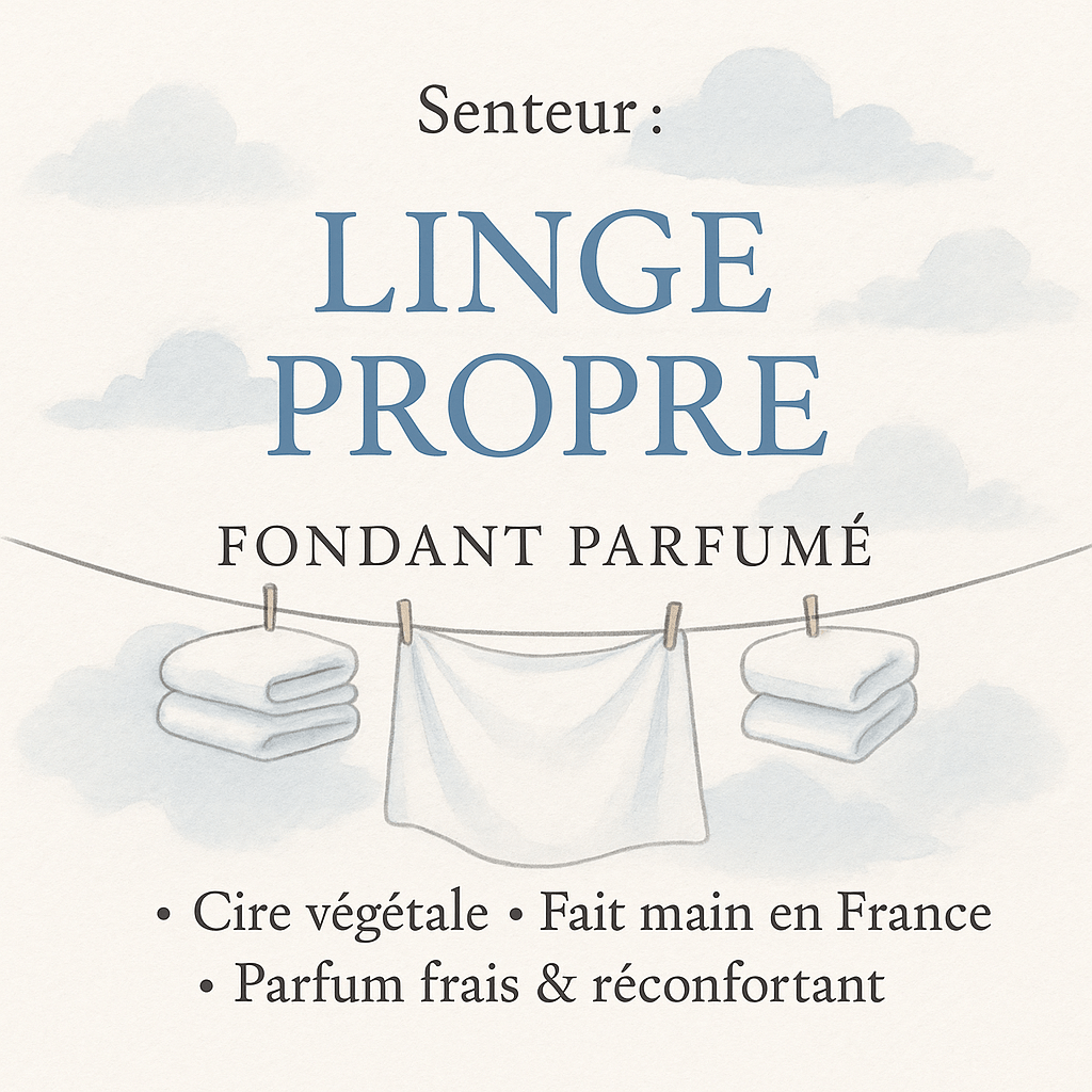 Fondant parfumé Linge propre - Cire végétale artisanale - Les Fondants d'Aliyah - Fondant parfumé