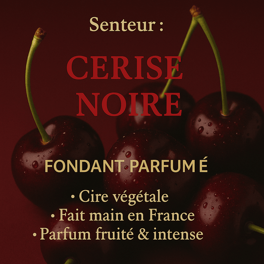 Fondant parfumé Cerise noire explosive - Intensité fruitée et cire végétale artisanale - Les Fondants d'Aliyah
