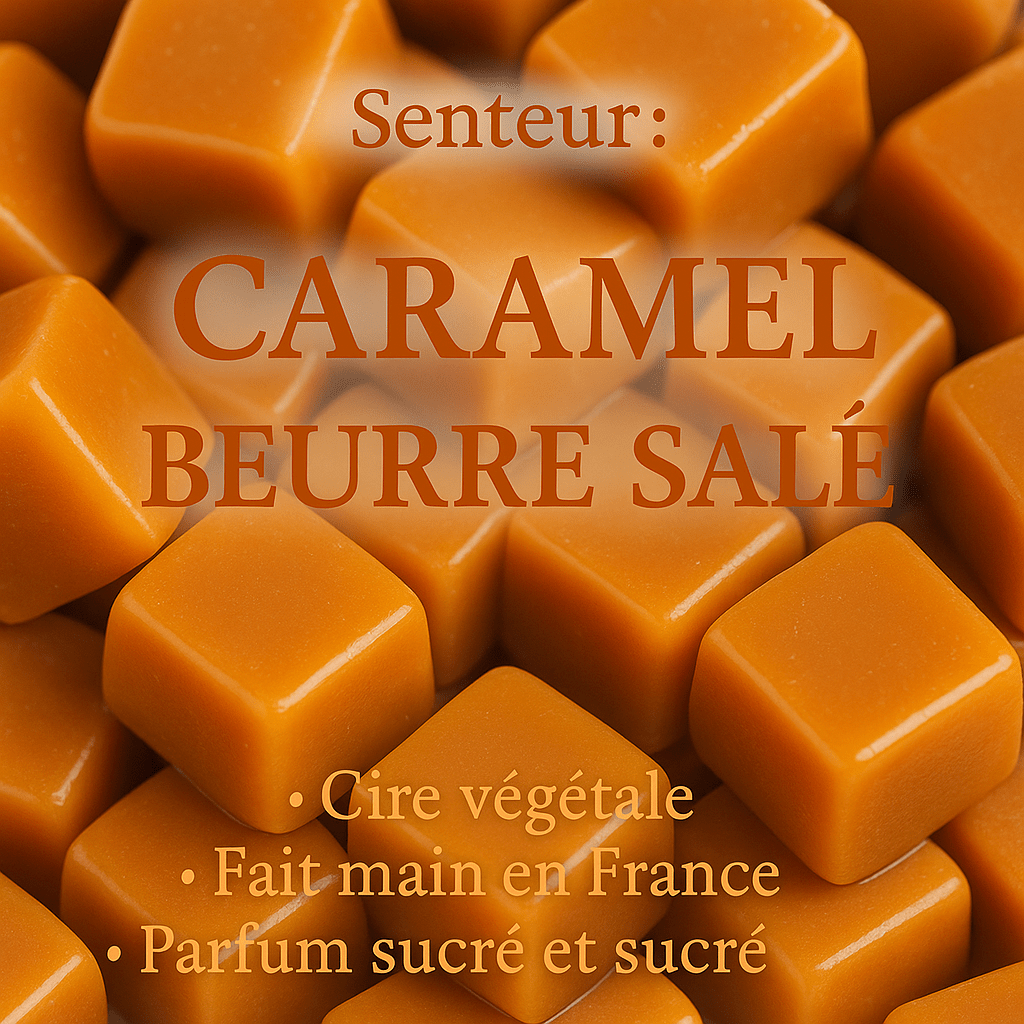 Fondant parfumé Caramel beurre salé - Cire végétale artisanale et gourmandise fondante - Les Fondants d'Aliyah