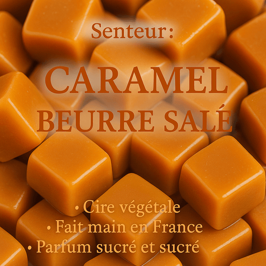 Fondant parfumé Caramel beurre salé - Cire végétale artisanale et gourmandise fondante - Les Fondants d'Aliyah