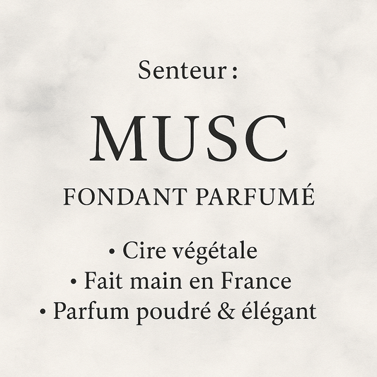 Fondant parfumé Musc - Douceur pure et apaisante en cire végétale - Les Fondants d'Aliyah - Fondant parfumé