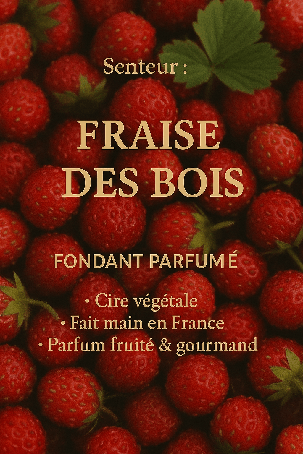 Fondant parfumé Fraise des bois - Douceur fruitée et cire végétale artisanale - Les Fondants d'Aliyah - Fondant parfumé