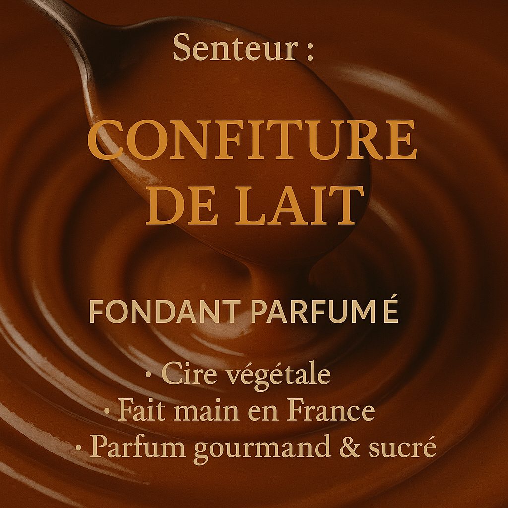 Fondant parfumé Confiture de lait - Cire végétale artisanale et douceur sucrée - Les Fondants d'Aliyah - Fondant parfumé