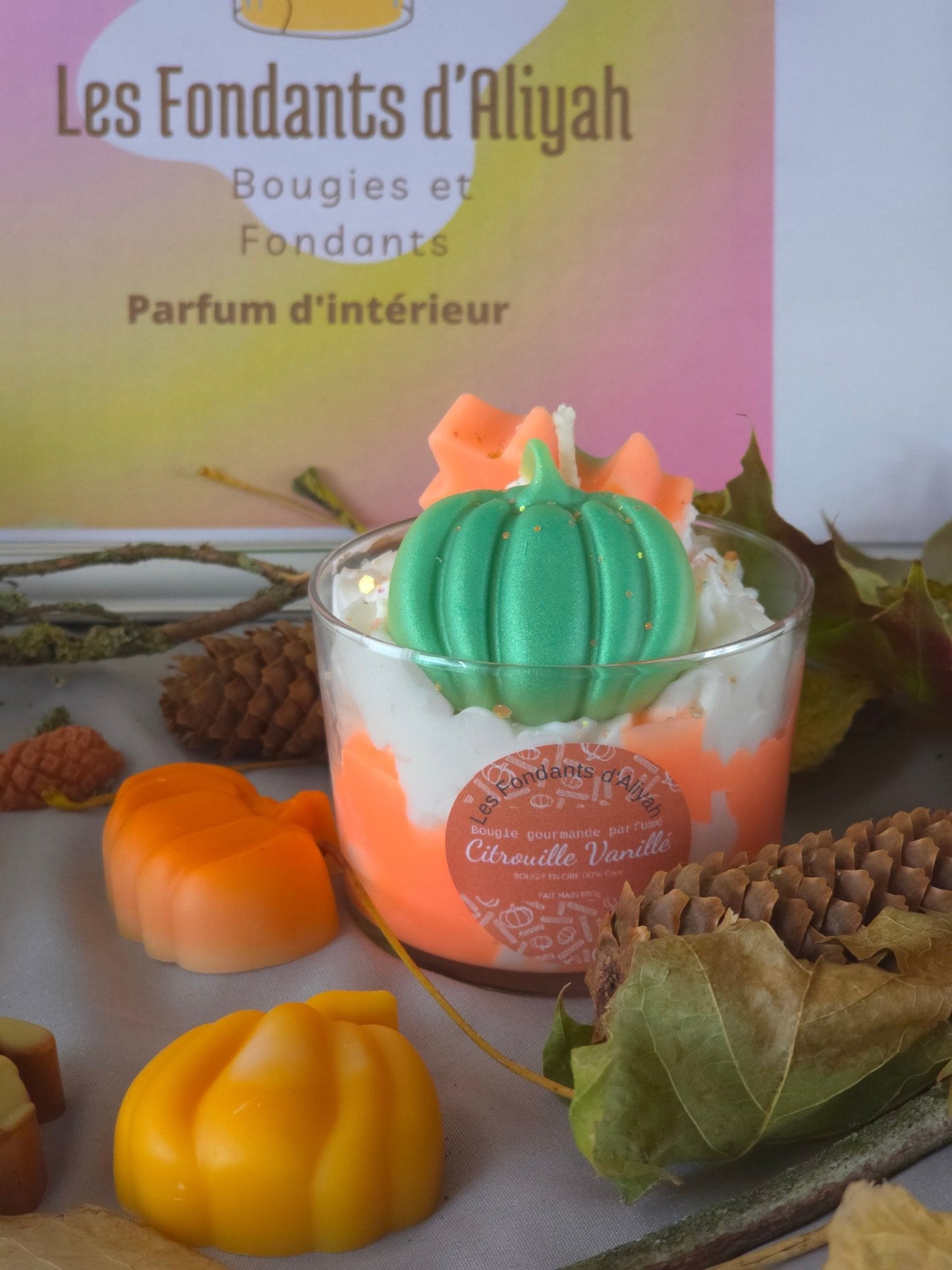 Bougie parfumée artisanale gourmande - Les Fondants d'Aliyah - Bougie parfumée
