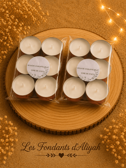 💖Bougies chauffe - plats - Cire végétale artisanale - Les Fondants d'Aliyah - Bougie parfumée