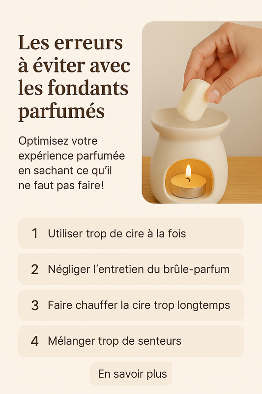 ❌ Les erreurs à éviter avec les fondants parfumés