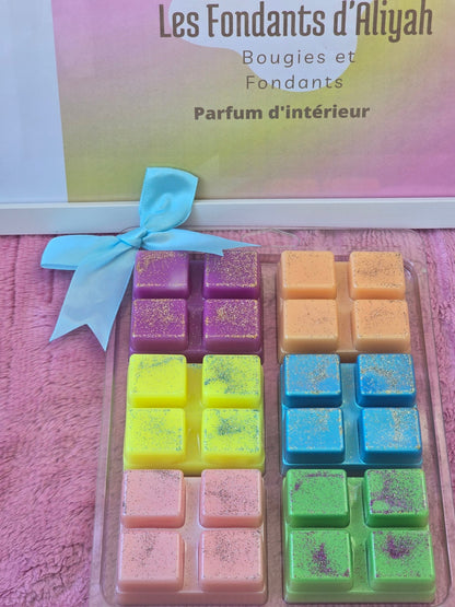 Coffret Clamshell Carré – Fondants Parfumés - Cire végétale artisanale - Les Fondants d'Aliyah - Fondant parfumé