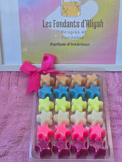 🌟 Coffret Clamshell – 24 Étoiles Parfumées - Cire de végétale artisanale - Les Fondants d'Aliyah - Fondant parfumé