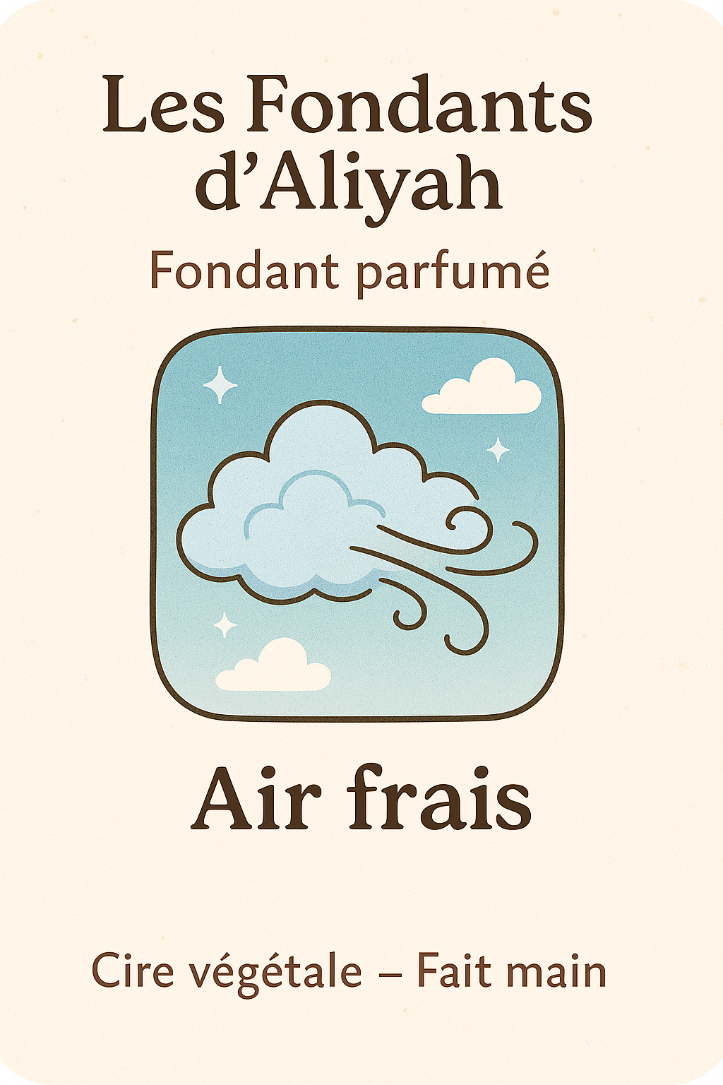 Fondant parfumé Air frais - Pureté et fraîcheur en cire végétale artisanale