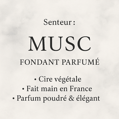 Fondant parfumé Musc - Douceur pure et apaisante en cire végétale - Les Fondants d'Aliyah - Fondant parfumé