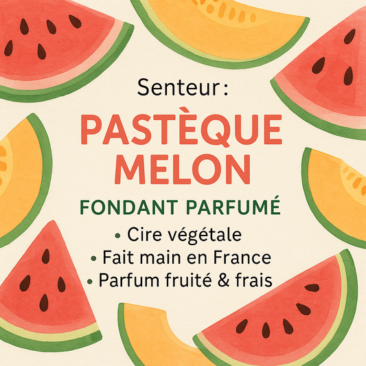 Fondant parfumé Pastèque melon - Explosion fruitée en cire végétale