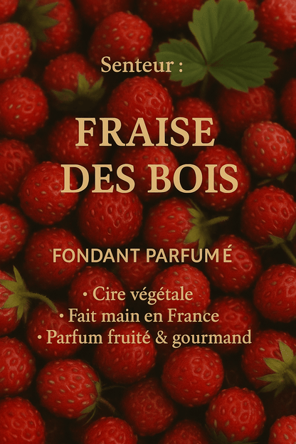 Fondant parfumé Fraise des bois - Douceur fruitée et cire végétale artisanale - Les Fondants d'Aliyah - Fondant parfumé
