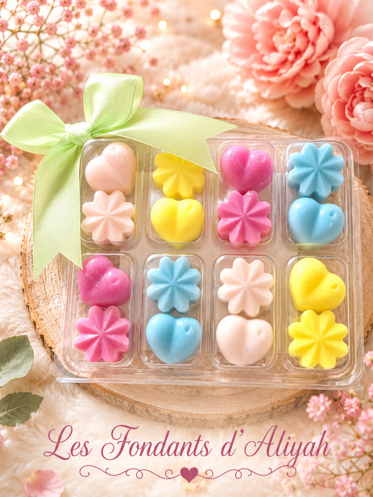 Coffret fondants parfumés – 130g – Cire de coco – Fondants parfumés artisanaux – Cadeau parfumé - Les Fondants d'Aliyah - 