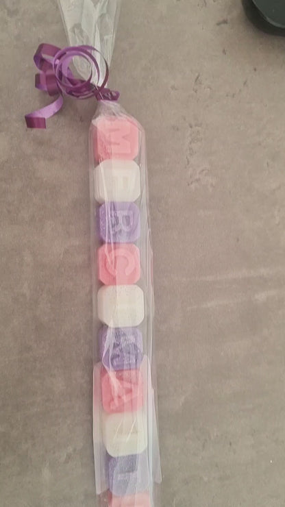 🌸 Fondants Parfumés Personnalisés avec Message – Cire Végétale Artisanale