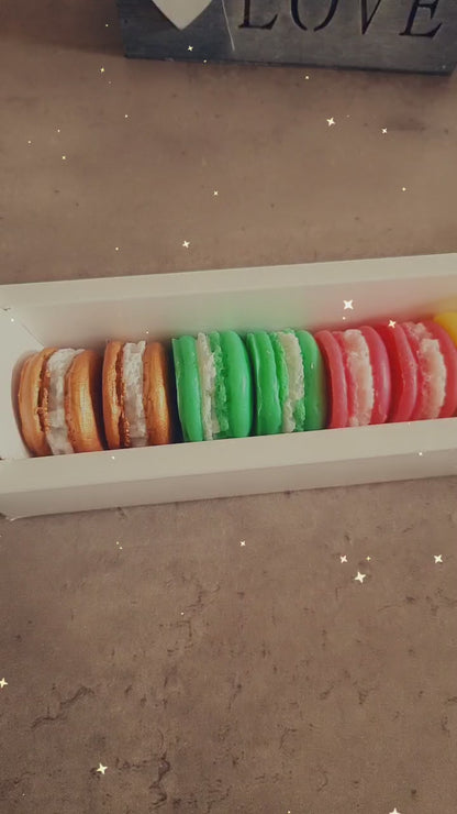 Coffret de Fondant parfumé- Macaron gourmand  -Cire végétale artisanale