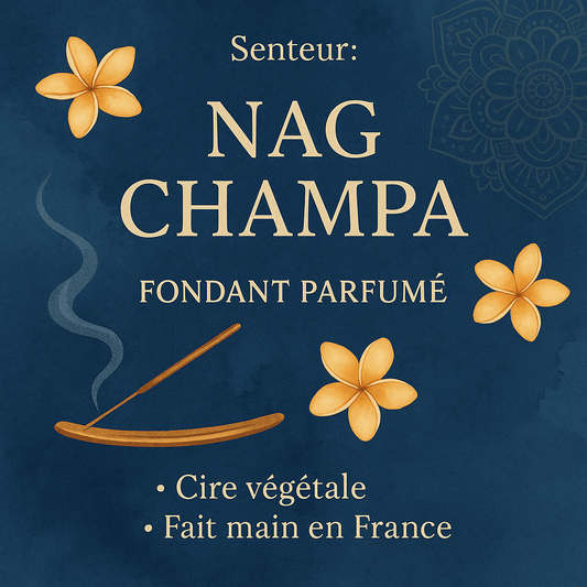Fondant parfumé Nag Champa – Cire végétale artisanale – Encens indien apaisant - Les Fondants d'Aliyah - Fondants parfumés