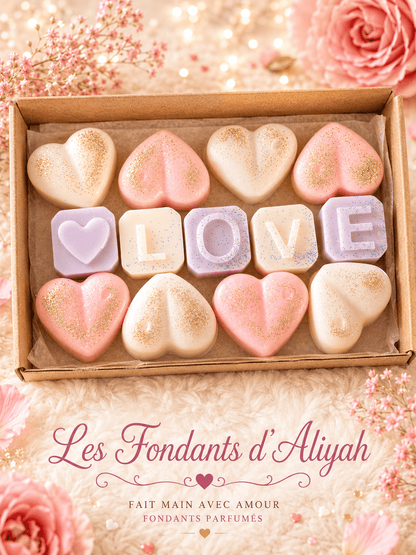 Coffret fondants parfumés "Maman Je t’aime" – Cadeau Fête des Mères – Cire de coco – Fait main - Les Fondants d'Aliyah - Coffrets fondants parfumés