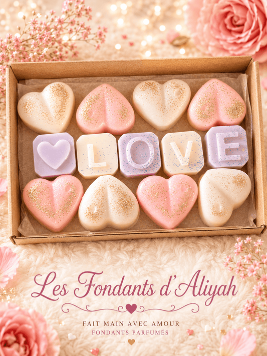 Coffret fondants parfumés "Maman Je t’aime" – Cadeau Fête des Mères – Cire de coco – Fait main - Les Fondants d'Aliyah - Coffrets fondants parfumés