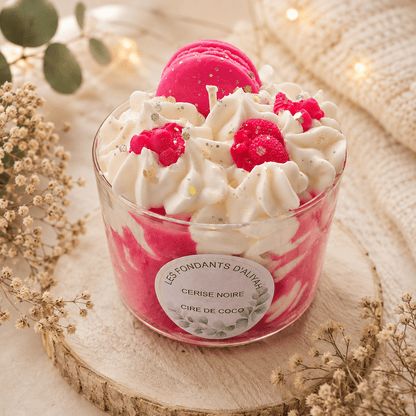 Bougie gourmande parfumée – Cire de coco – Bougie chantilly artisanale - Les Fondants d'Aliyah - Bougie parfumée