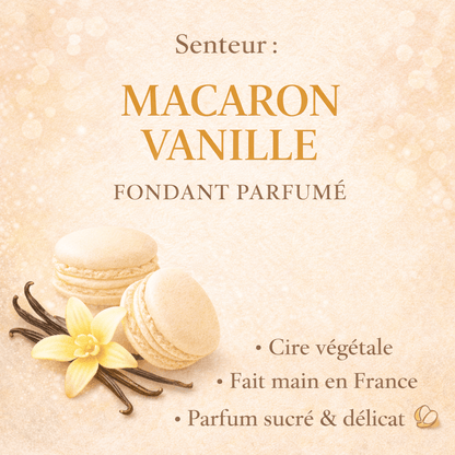 Fondant parfumé Macaron vanille - Cire végétale artisanale - Les Fondants d'Aliyah - Fondants parfumés