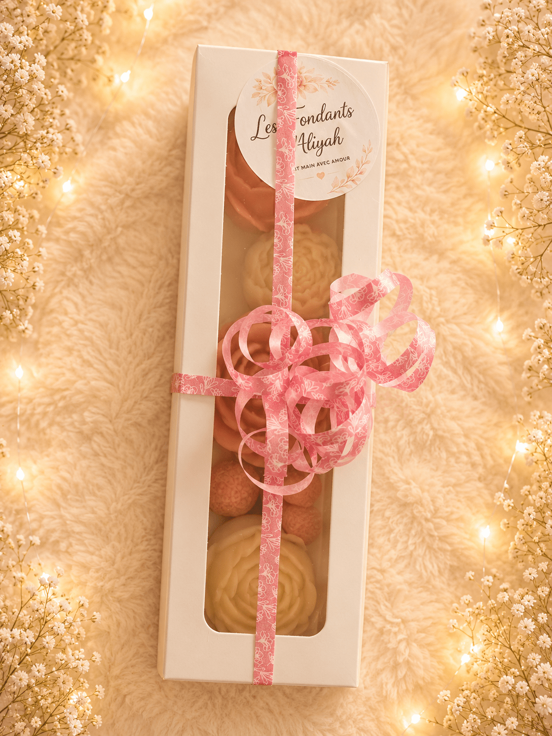 Coffret fondants parfumés fleurs – Cire de coco – Bouquet parfumé artisanal – Cadeau élégant – Fondants parfumés - Les Fondants d'Aliyah - Coffrets fondants parfumés