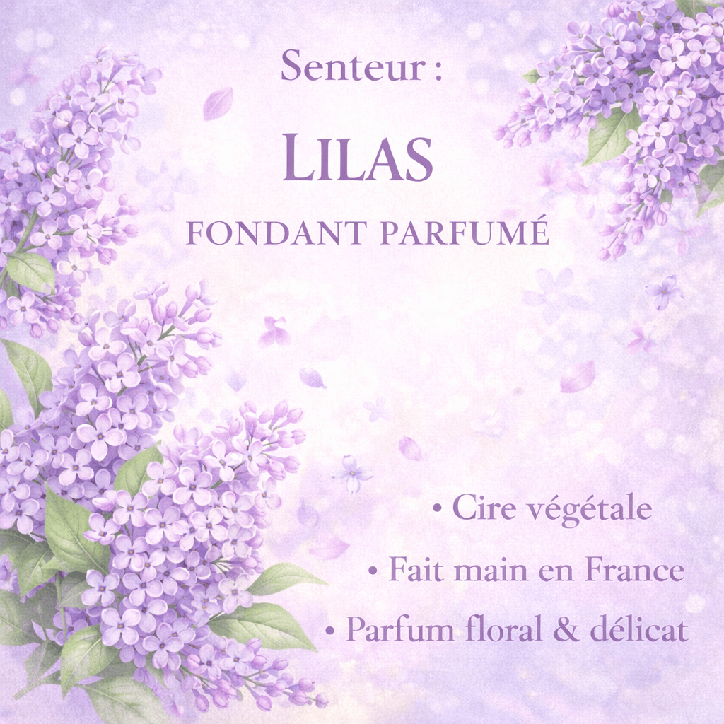 Fondant parfumé Lilas - Cire végétale artisanale - Les Fondants d'Aliyah - Fondants parfumés
