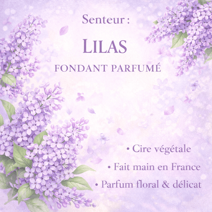 Fondant parfumé Lilas - Cire végétale artisanale - Les Fondants d'Aliyah - Fondants parfumés