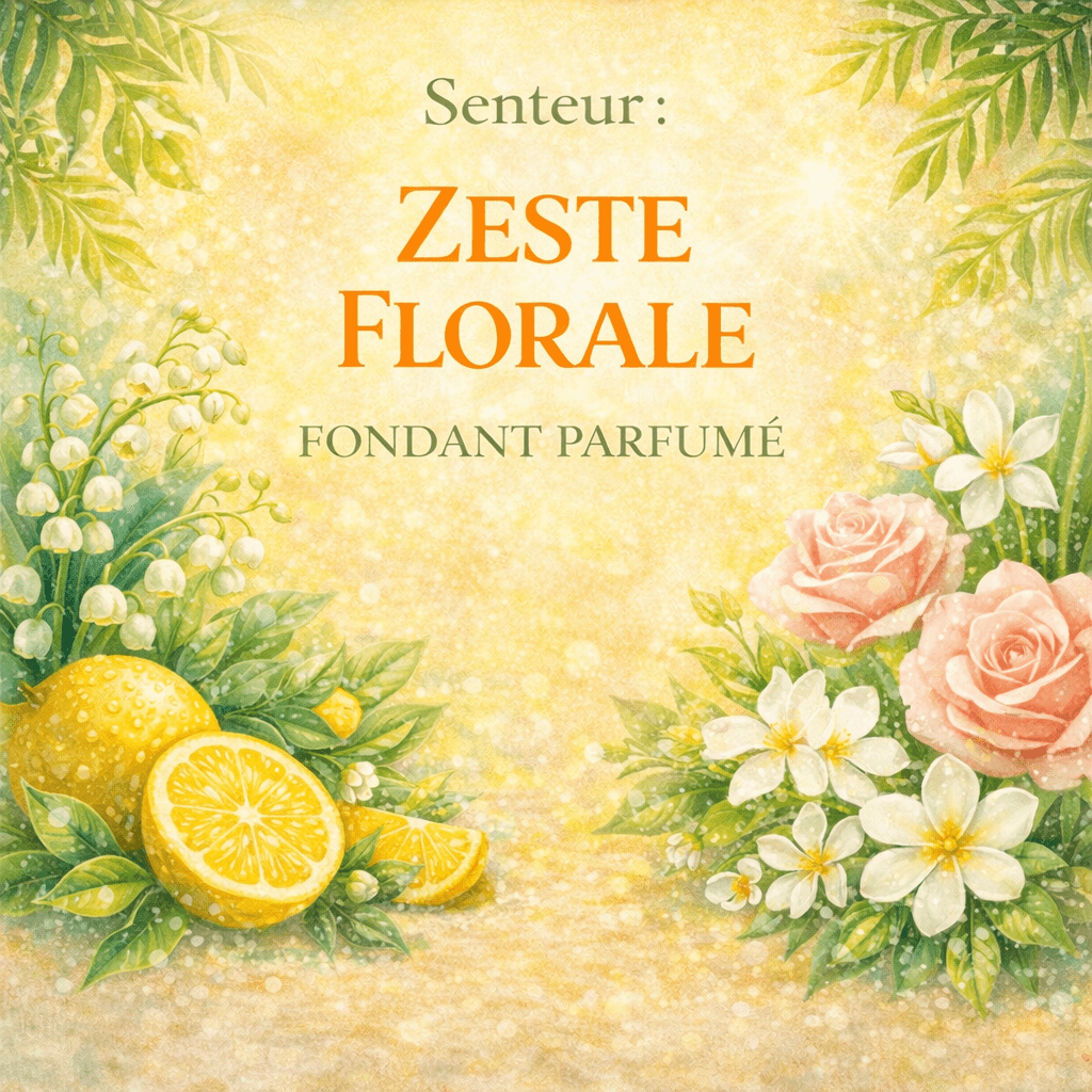 Fondant parfumé Zeste florale - Cire végétale artisanale - Les Fondants d'Aliyah - Fondants parfumés