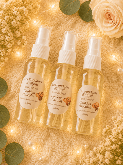💖Spray parfumé sans alcool 50 ml – Brume d’intérieur & linge – Fait main - Les Fondants d'Aliyah - Parfum d'ambiance