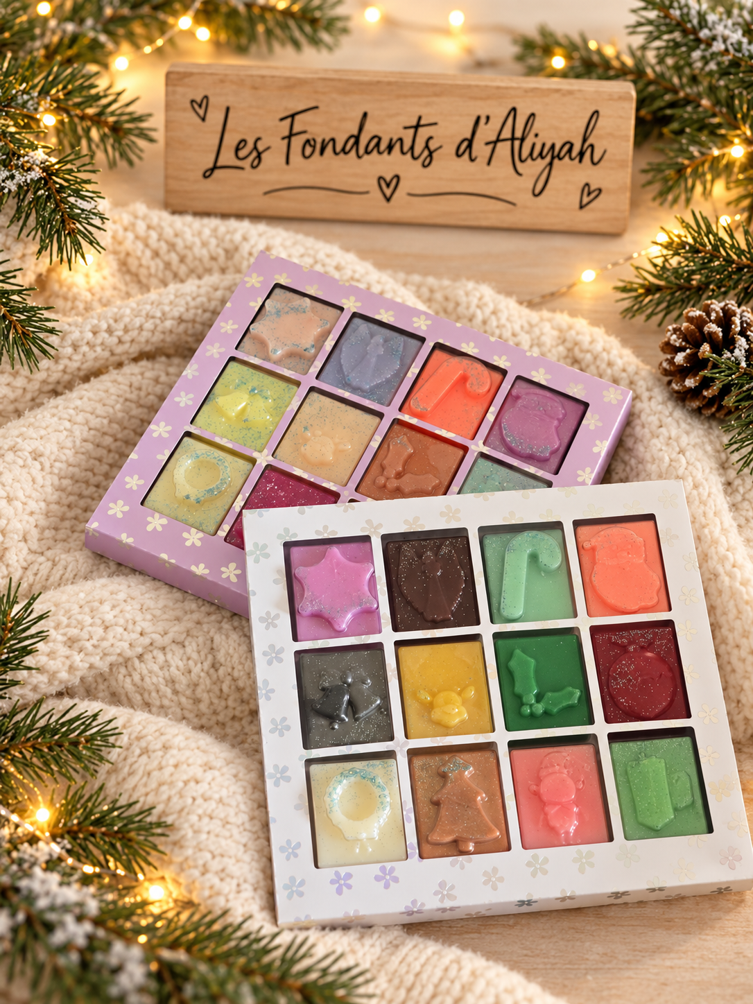 Clamshell parfumé – Les 12 jours de Noël - Les Fondants d'Aliyah-Fondant parfumé Noel