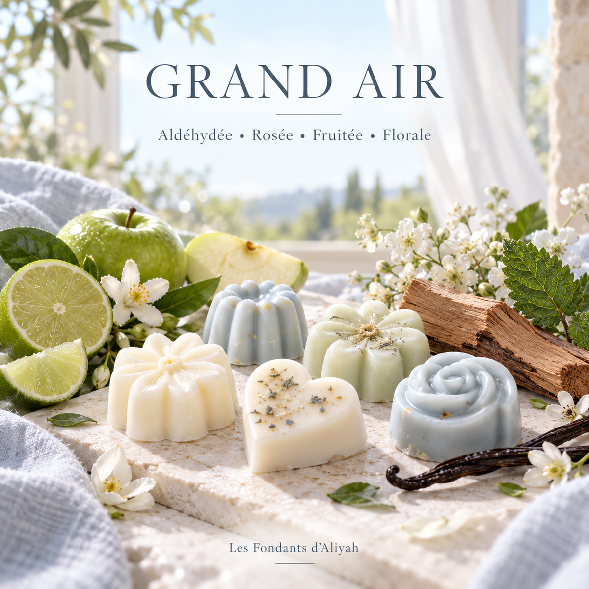 Fondants parfumés Grand Air aux notes fraîches, fruitées et florales – Les Fondants d’Aliyah.