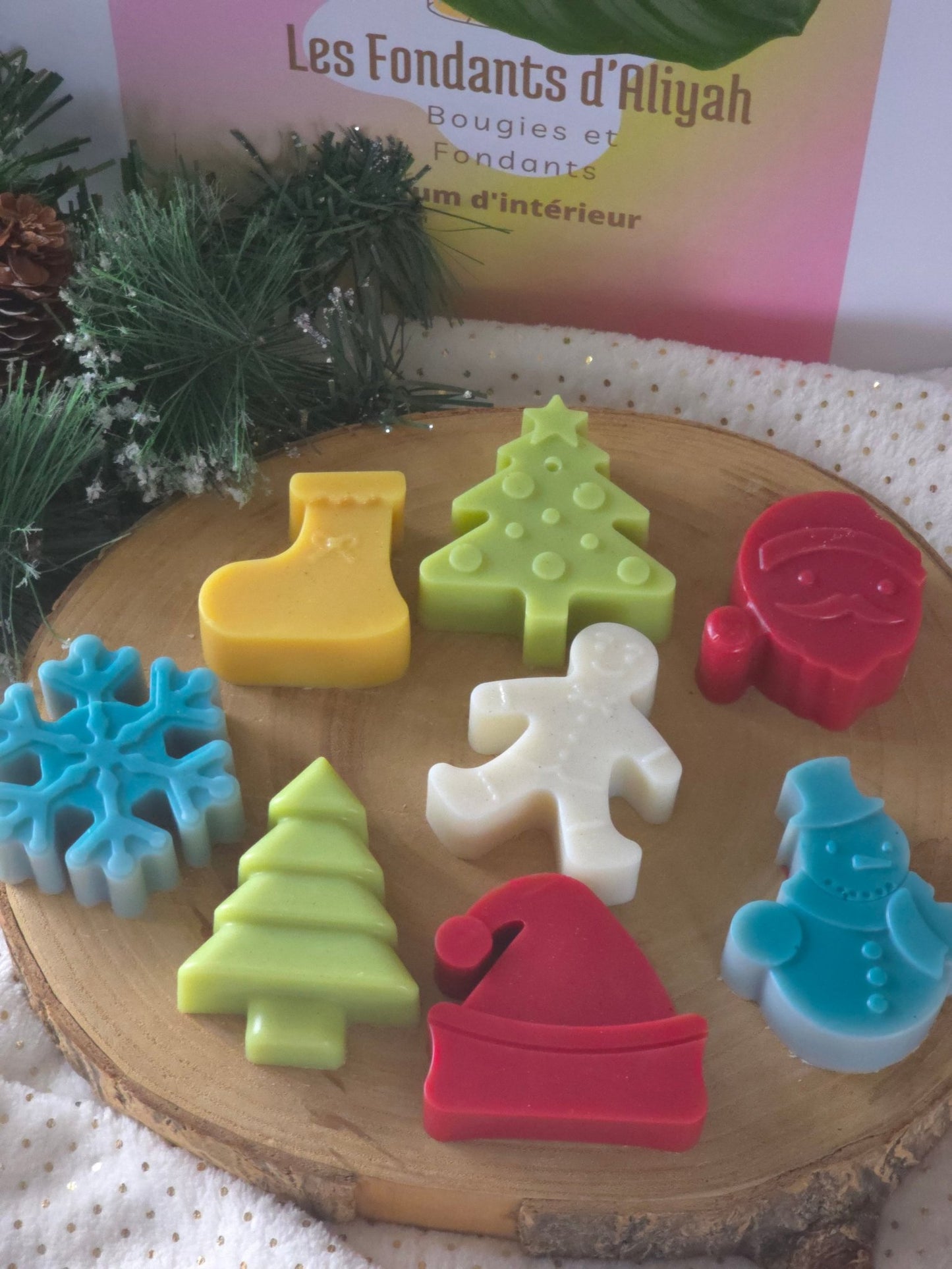 Grand Coffret Noël – 275 g de Fondants Parfumés | Édition Cadeau | Les Fondants d’Aliyah - Les Fondants d'Aliyah - Fondant parfumé Noel