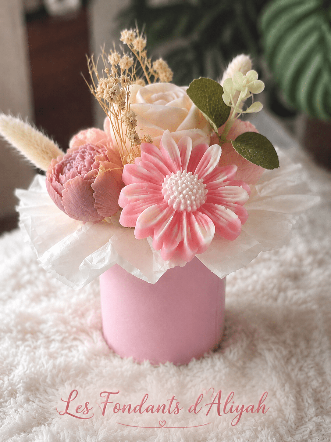 Bouquet de fondant parfumé artisanal – Bouquet décoratif parfumé – Cadeau original fait main – Toutes occasions - Les Fondants d'Aliyah - Fondant parfumé