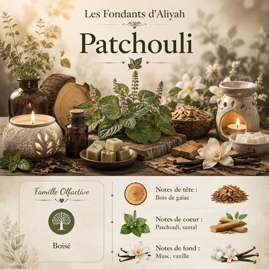 Fondant parfumé Patchouli - Cire végétale artisanale - Les Fondants d'Aliyah - Fondant parfumé