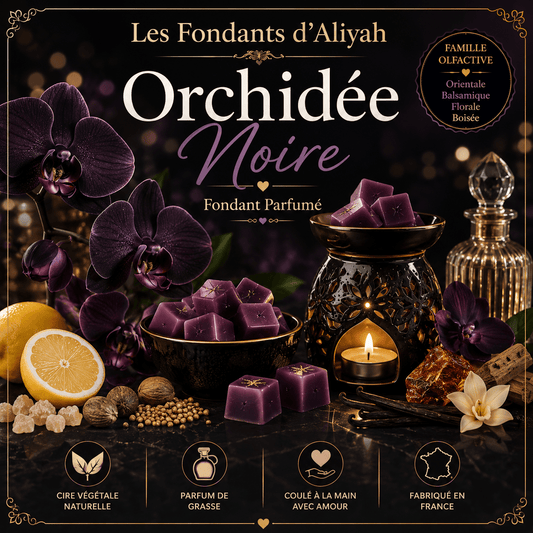 Fondant parfumé Orchidée Noire- Cire végétale artisanale - Les Fondants d'Aliyah-Fondant parfumé