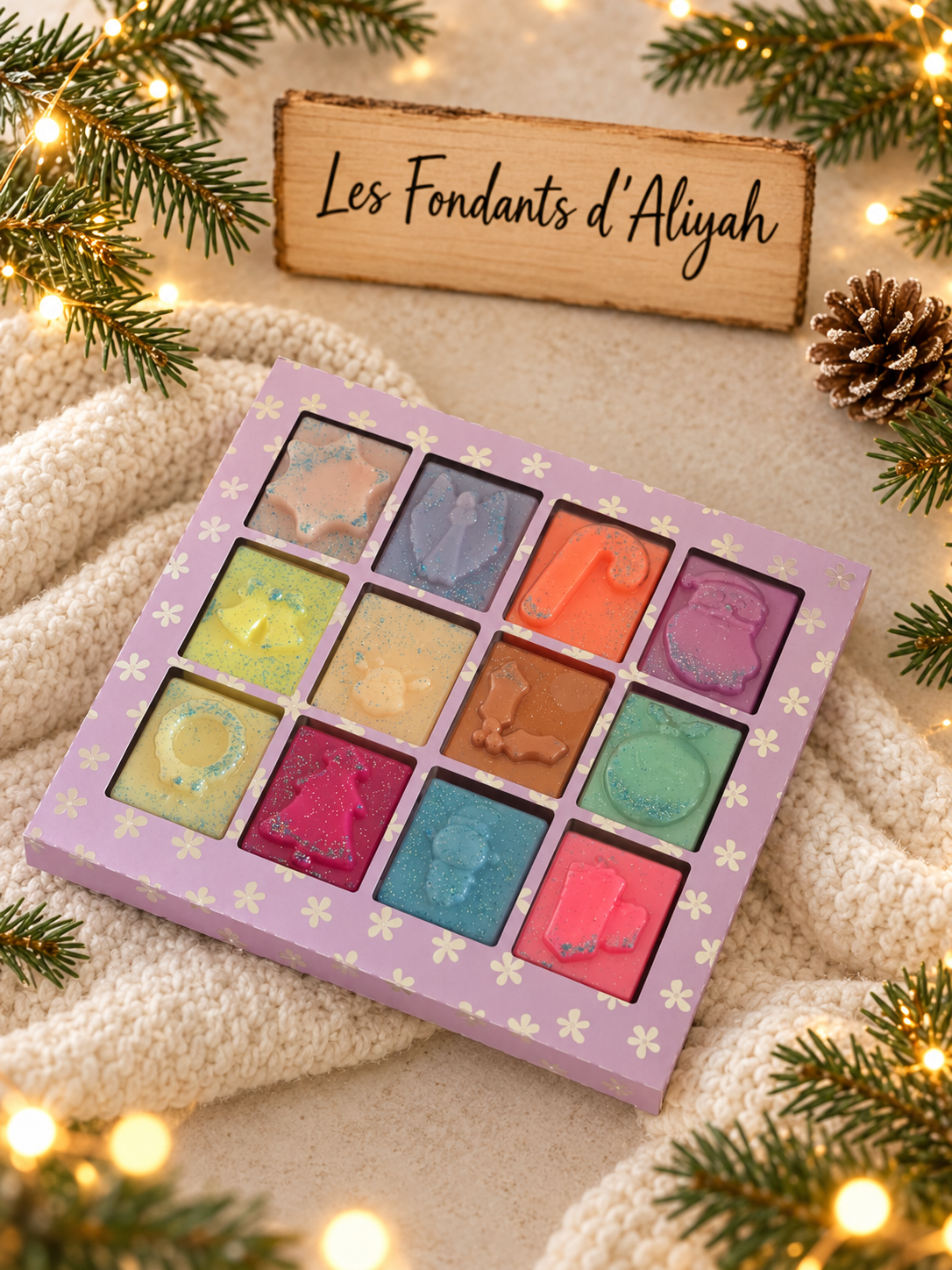 Clamshell parfumé – Les 12 jours de Noël - Les Fondants d'Aliyah-Fondant parfumé Noel