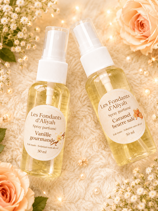 💖Spray parfumé sans alcool 50 ml – Brume d’intérieur & linge – Fait main - Les Fondants d'Aliyah - Parfum d'ambiance
