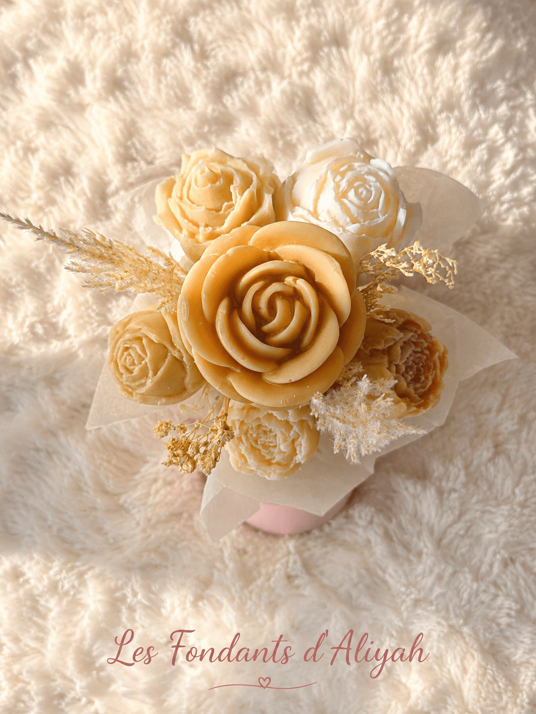 Bouquet de fondant parfumé artisanal – Bouquet décoratif parfumé – Cadeau original fait main – Toutes occasions - Les Fondants d'Aliyah - Fondant parfumé