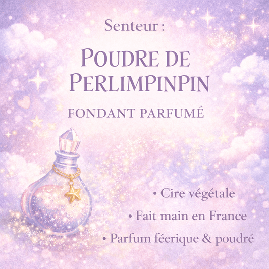 Fondant parfumé Poudre de Perlimpinpin - Cire végétale artisanale - Les Fondants d'Aliyah - Fondants parfumés